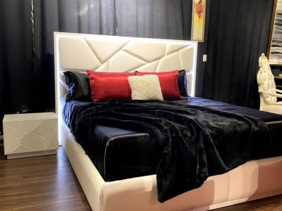 White Kiu Bedroom Set - Real Life Photo 