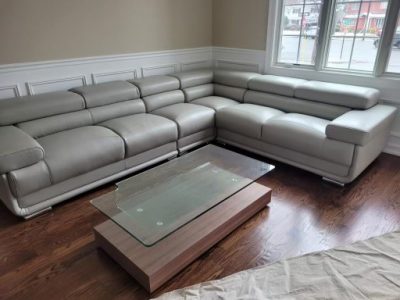 2119 Grey Sectional - real life photo