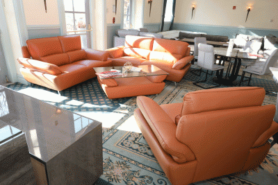 1810 Orange Living Room Set