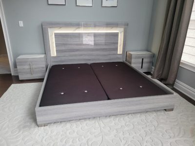 Carrara King size GREY Bed with dresser