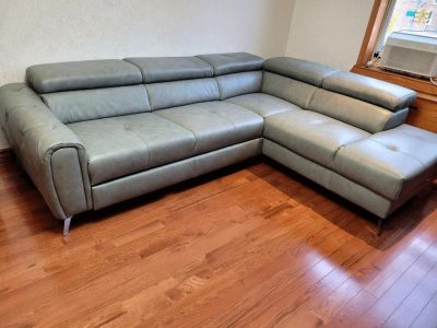 Camelia sectional w/ bed & storage at the customer's house