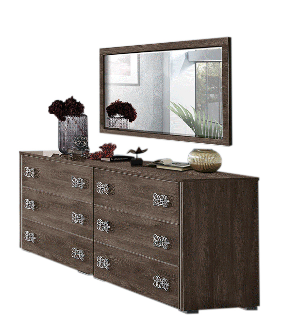Bedroom Furniture Beds Dover Brown Dresser/Mirror