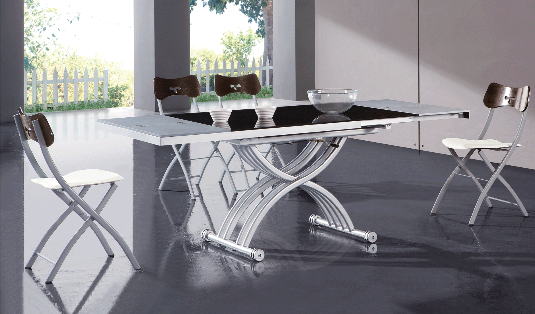 Dining Room Furniture Modern Dining Room Sets 2109 Table Transformer and 3147 Chairs